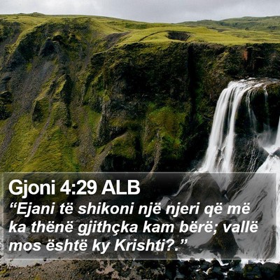 Gjoni 4:29 ALB Bible Verse Image