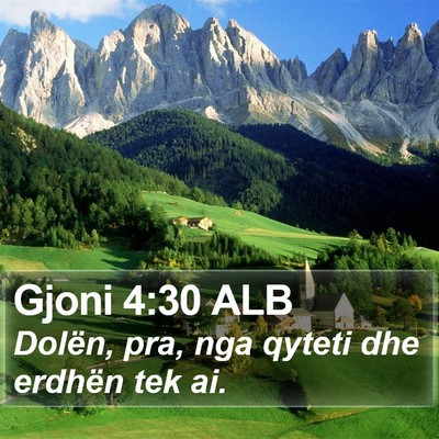 Gjoni 4:30 ALB Bible Verse Image