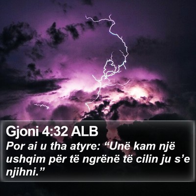 Gjoni 4:32 ALB Bible Verse Image