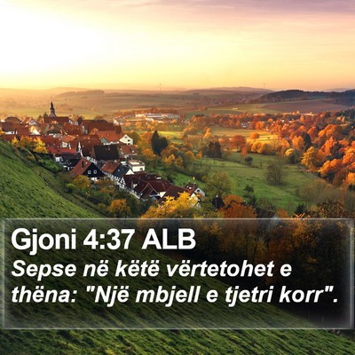 Gjoni 4:37 ALB Bible Verse Image