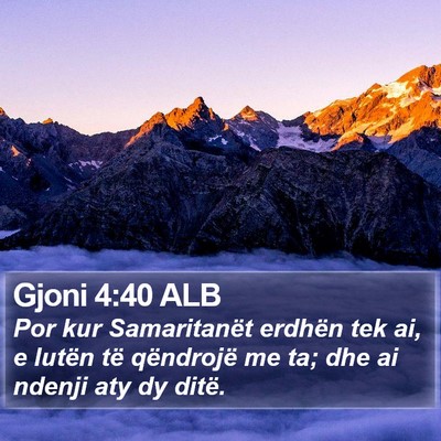 Gjoni 4:40 ALB Bible Verse Image