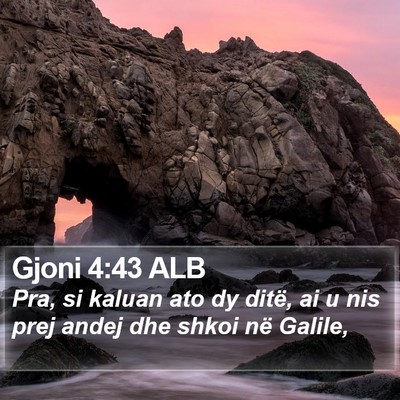 Gjoni 4:43 ALB Bible Verse Image