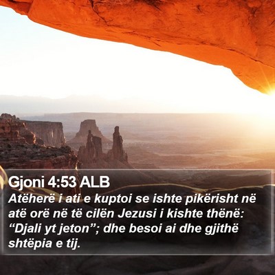 Gjoni 4:53 ALB Bible Verse Image