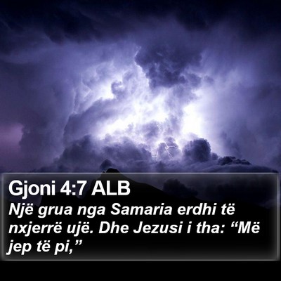Gjoni 4:7 ALB Bible Verse Image