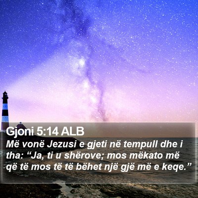 Gjoni 5:14 ALB Bible Verse Image