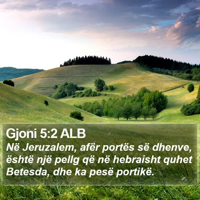 Gjoni 5:2 ALB Bible Verse Image