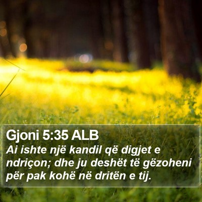 Gjoni 5:35 ALB Bible Verse Image