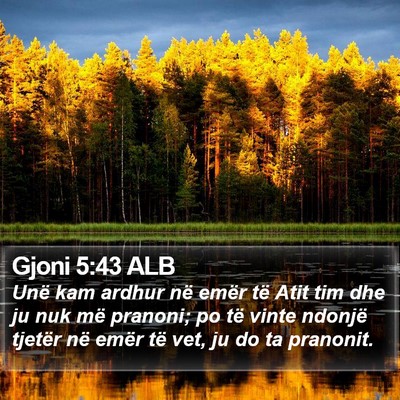 Gjoni 5:43 ALB Bible Verse Image