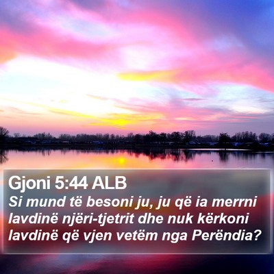 Gjoni 5:44 ALB Bible Verse Image