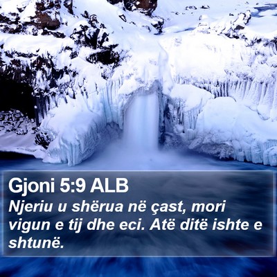 Gjoni 5:9 ALB Bible Verse Image