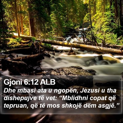 Gjoni 6:12 ALB Bible Verse Image