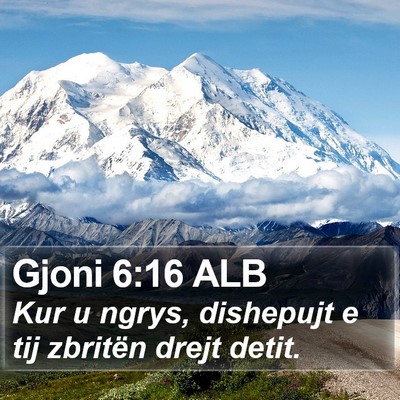 Gjoni 6:16 ALB Bible Verse Image