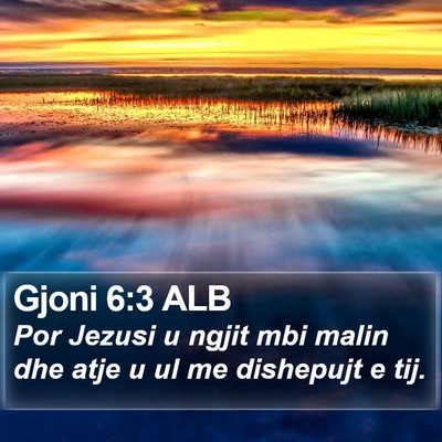 Gjoni 6:3 ALB Bible Verse Image