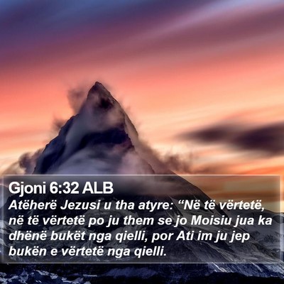 Gjoni 6:32 ALB Bible Verse Image