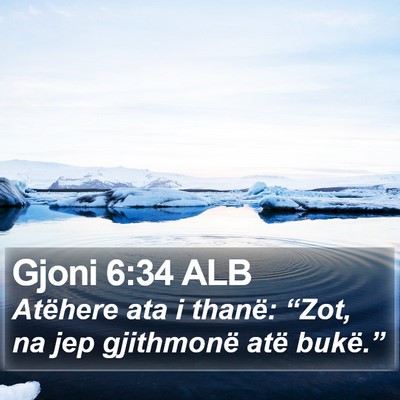 Gjoni 6:34 ALB Bible Verse Image