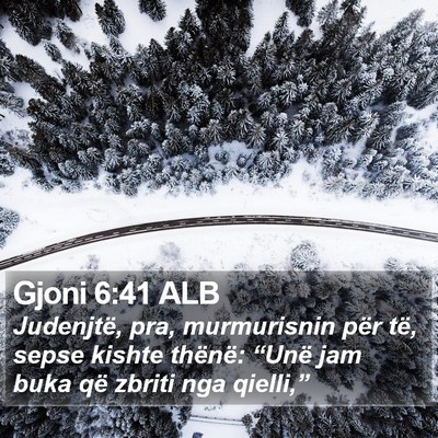 Gjoni 6:41 ALB Bible Verse Image