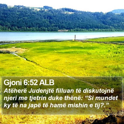 Gjoni 6:52 ALB Bible Verse Image