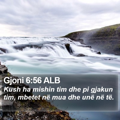 Gjoni 6:56 ALB Bible Verse Image