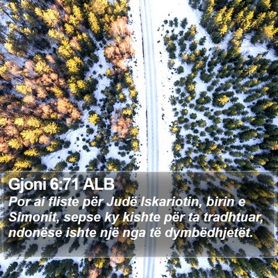 Gjoni 6:71 ALB Bible Verse Image