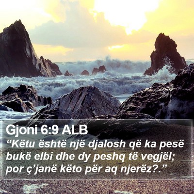 Gjoni 6:9 ALB Bible Verse Image