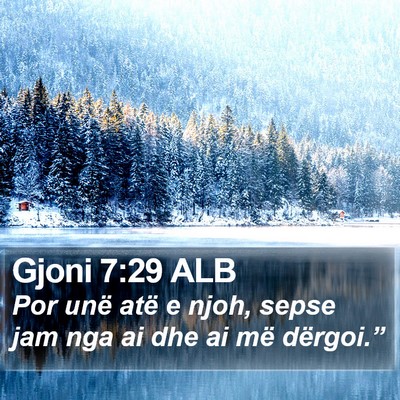 Gjoni 7:29 ALB Bible Verse Image