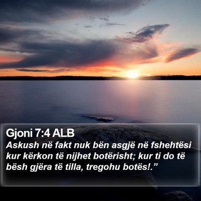 Gjoni 7:4 ALB Bible Verse Image