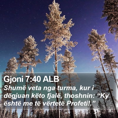 Gjoni 7:40 ALB Bible Verse Image