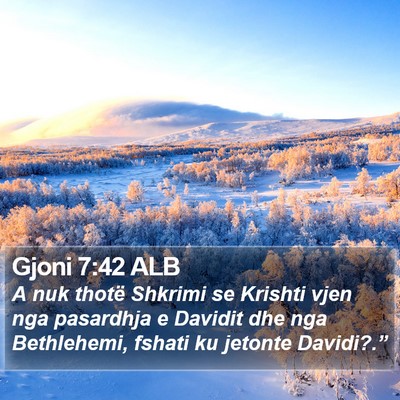 Gjoni 7:42 ALB Bible Verse Image