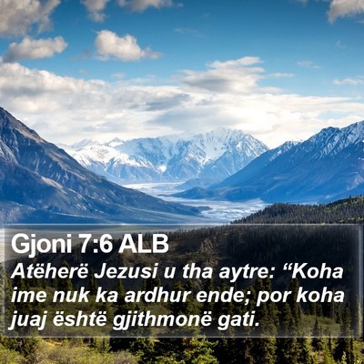 Gjoni 7:6 ALB Bible Verse Image
