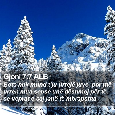 Gjoni 7:7 ALB Bible Verse Image
