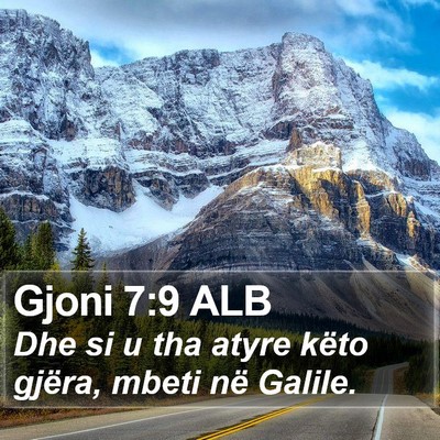 Gjoni 7:9 ALB Bible Verse Image