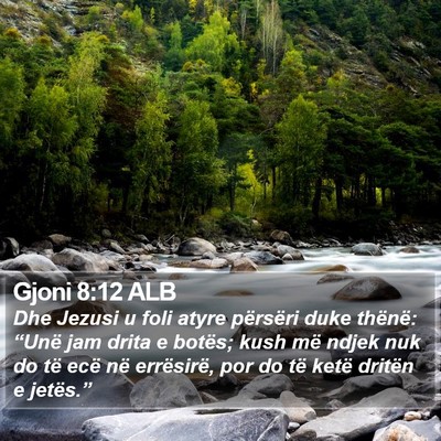 Gjoni 8:12 ALB Bible Verse Image