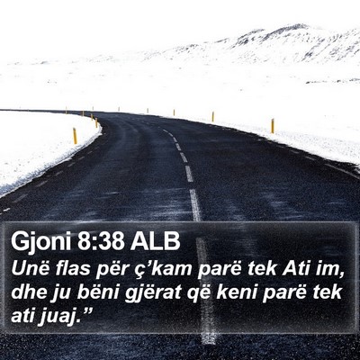 Gjoni 8:38 ALB Bible Verse Image
