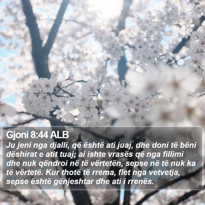Gjoni 8:44 ALB Bible Verse Image