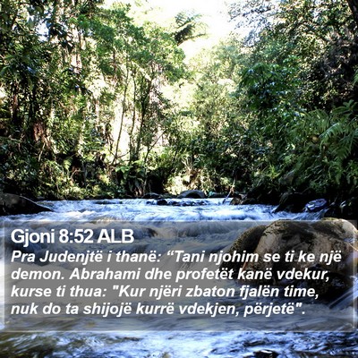 Gjoni 8:52 ALB Bible Verse Image