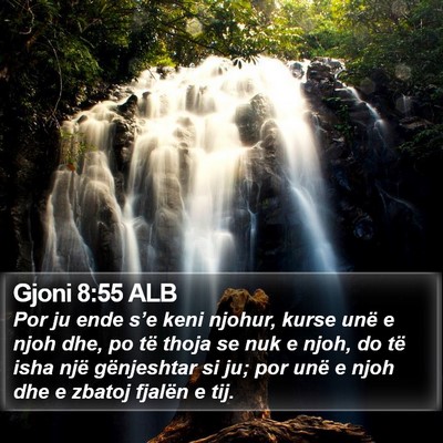 Gjoni 8:55 ALB Bible Verse Image