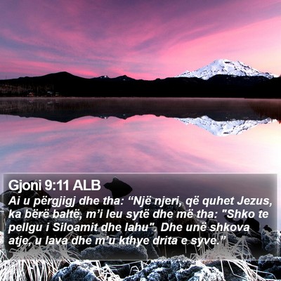 Gjoni 9:11 ALB Bible Verse Image