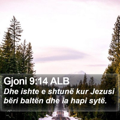 Gjoni 9:14 ALB Bible Verse Image