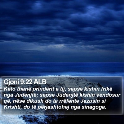 Gjoni 9:22 ALB Bible Verse Image