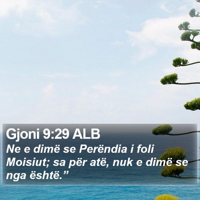 Gjoni 9:29 ALB Bible Verse Image