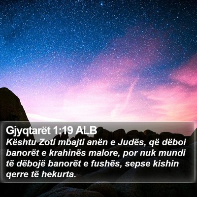 Gjyqtarët 1:19 ALB Bible Verse Image