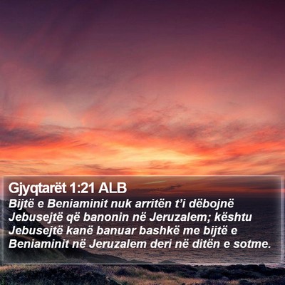 Gjyqtarët 1:21 ALB Bible Verse Image