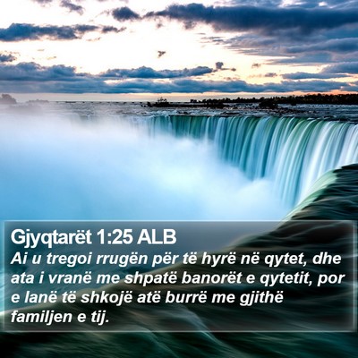 Gjyqtarët 1:25 ALB Bible Verse Image