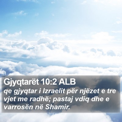 Gjyqtarët 10:2 ALB Bible Verse Image