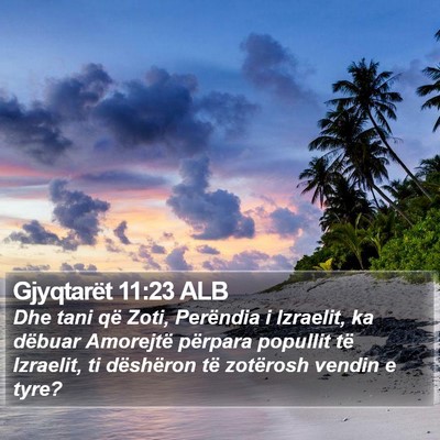 Gjyqtarët 11:23 ALB Bible Verse Image