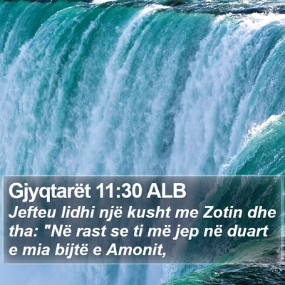 Gjyqtarët 11:30 ALB Bible Verse Image