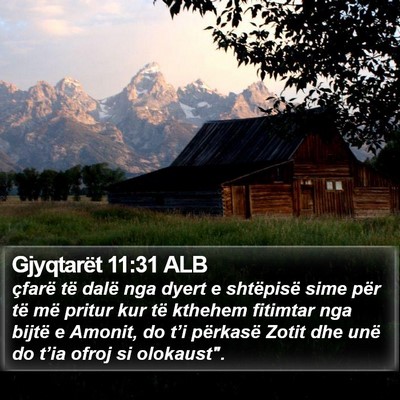 Gjyqtarët 11:31 ALB Bible Verse Image