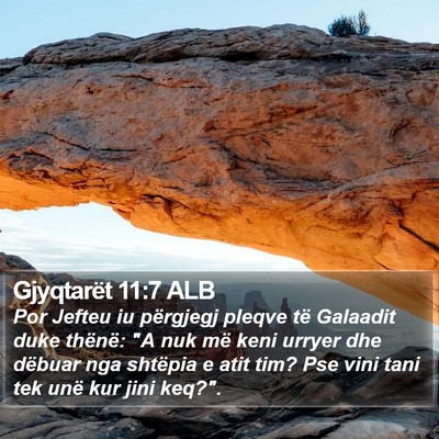 Gjyqtarët 11:7 ALB Bible Verse Image