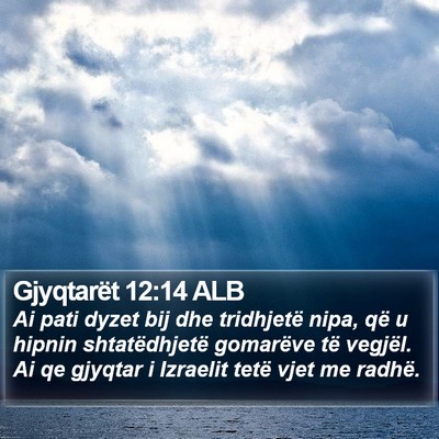 Gjyqtarët 12:14 ALB Bible Verse Image