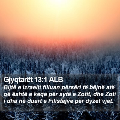 Gjyqtarët 13:1 ALB Bible Verse Image